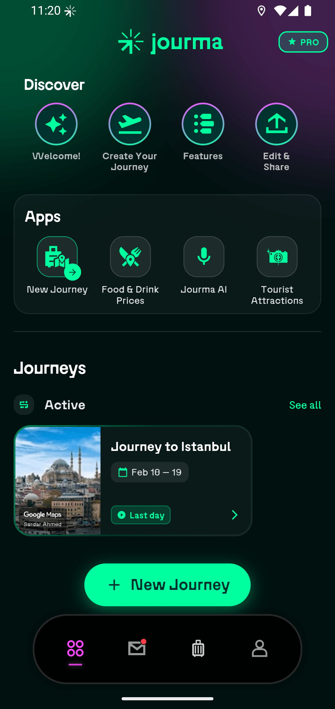 Создайте поездку